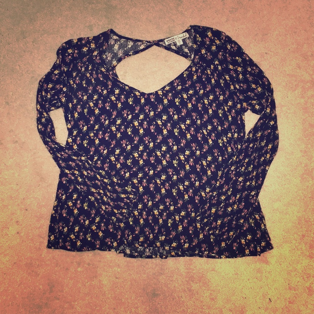 Floral open back top!